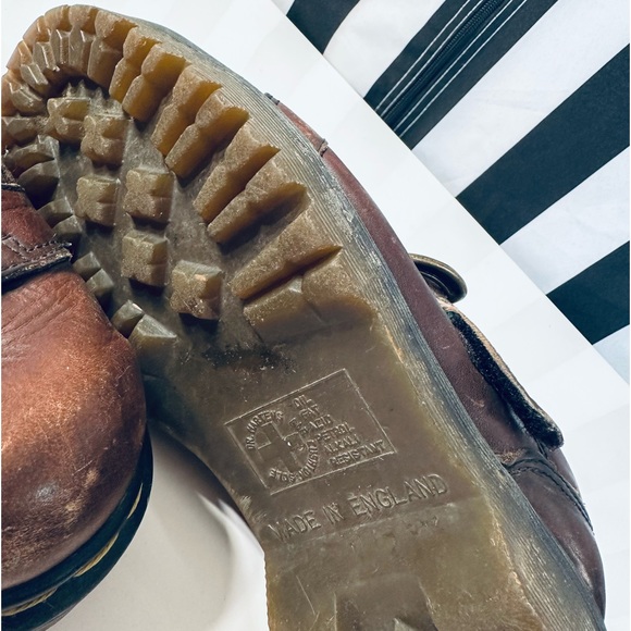 Dr Martens Vintage Monk Strap Platform Buckle Shoes - Made in England - Picture 7 of 9